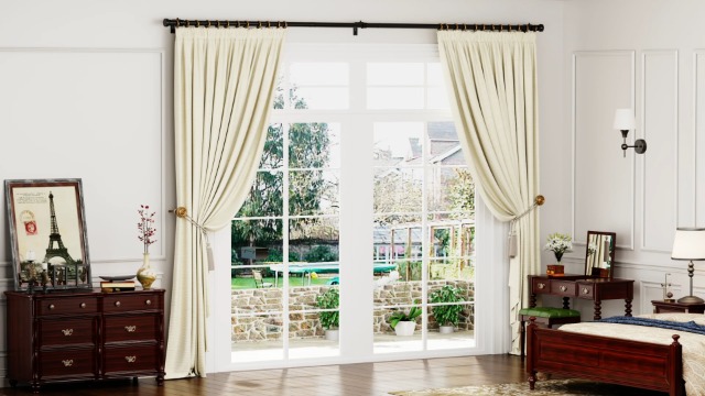 YaFex Curtain Rods 2 Pack 32-144 Inch, Heavy Duty 1 Inch Curtain Rod, Black Extra Long Adjustable Window Treatment Rods, Modern Design, Easy Installation
